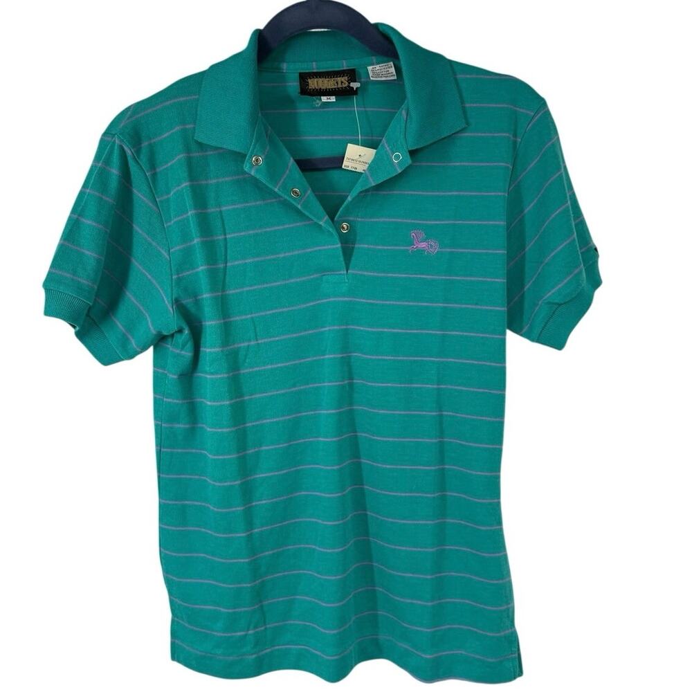 Las Vegas Nuggets Women’s Polo NWT Deadstock 80’s 90’s Turquoise Purple Rare